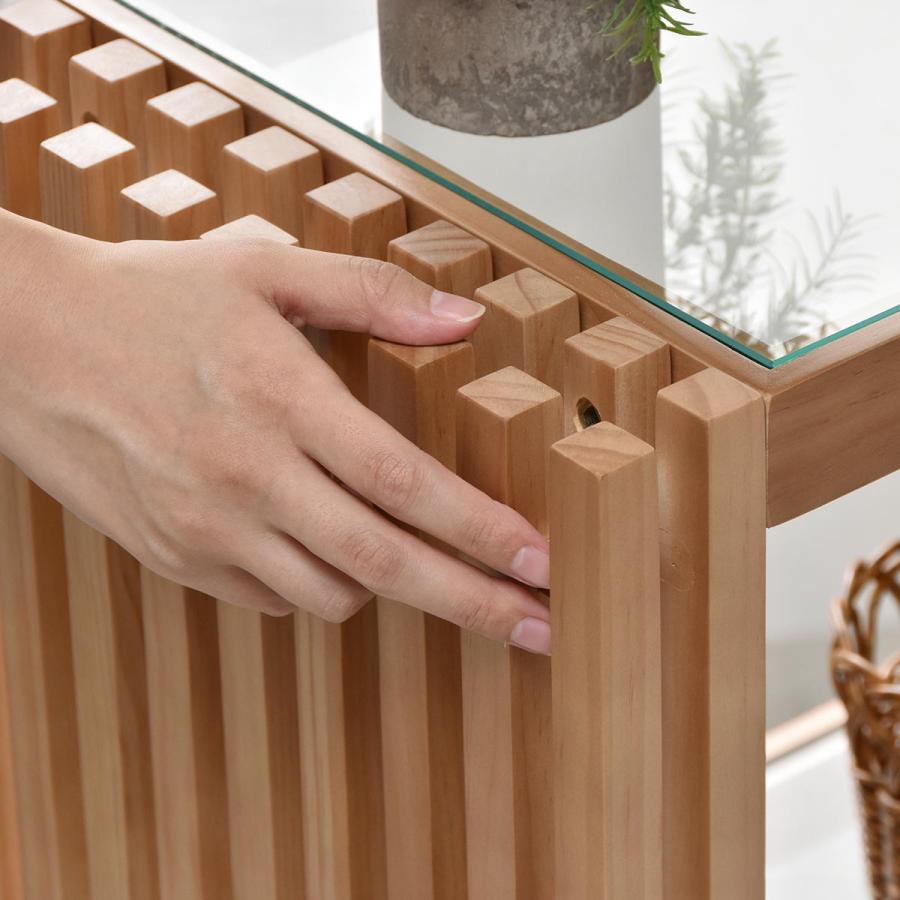 FOREST ラック FOR-900 ガラス 天然木 北欧 木製 本棚　棚 収納家具 格子 おしゃれ オイル  モダン | B.Bファニシング | 14