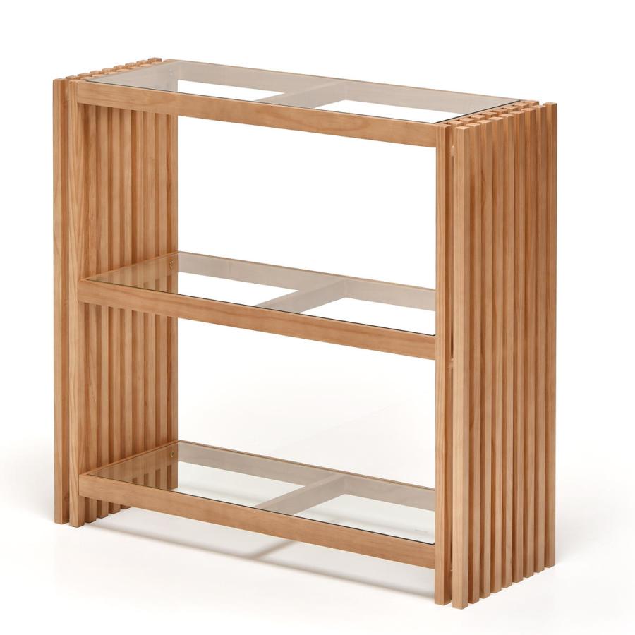 FOREST ラック FOR-900 ガラス 天然木 北欧 木製 本棚　棚 収納家具 格子 おしゃれ オイル  モダン | B.Bファニシング | 20