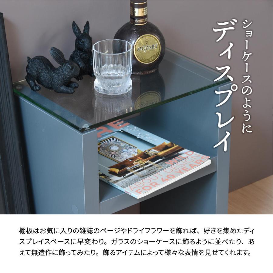 Noko ナイトテーブル NKST0263 強化ガラス　ガラスサイドテーブル ソファサイドテーブル　H型 ガラス | B.Bファニシング | 16