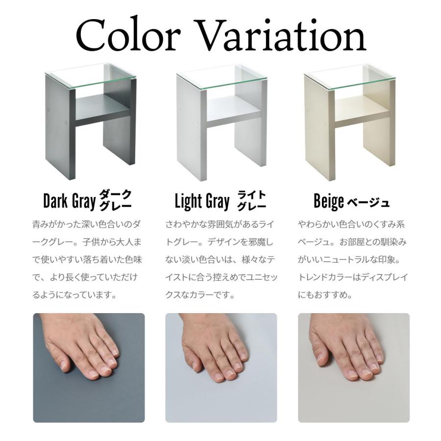 Noko ナイトテーブル NKST0263 強化ガラス　ガラスサイドテーブル ソファサイドテーブル　H型 ガラス | B.Bファニシング | 17