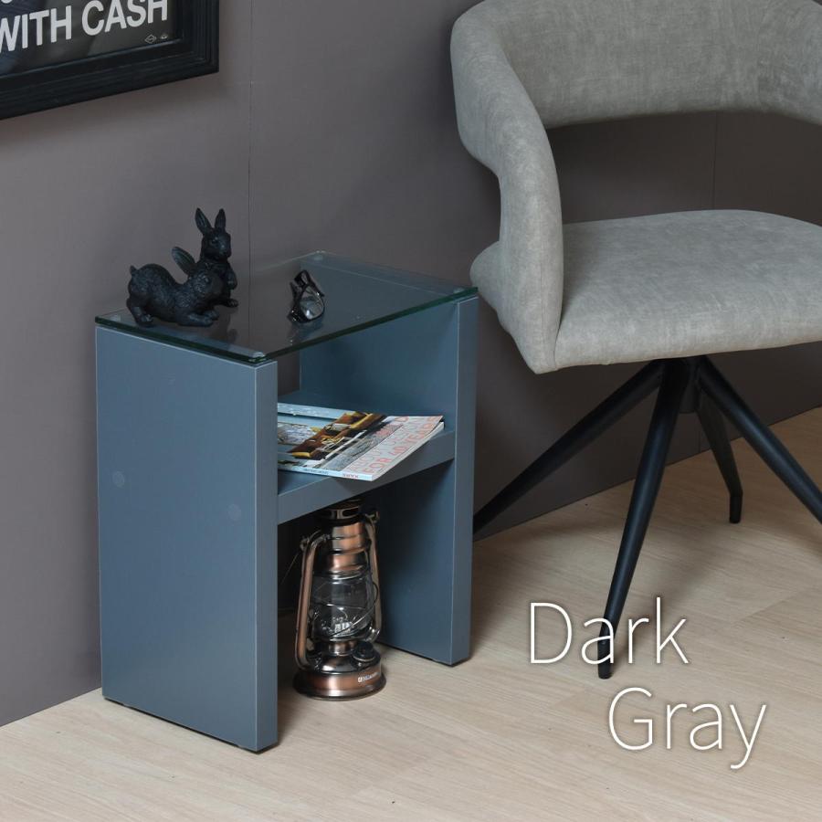 Noko ナイトテーブル NKST0263 強化ガラス　ガラスサイドテーブル ソファサイドテーブル　H型 ガラス | B.Bファニシング | 03