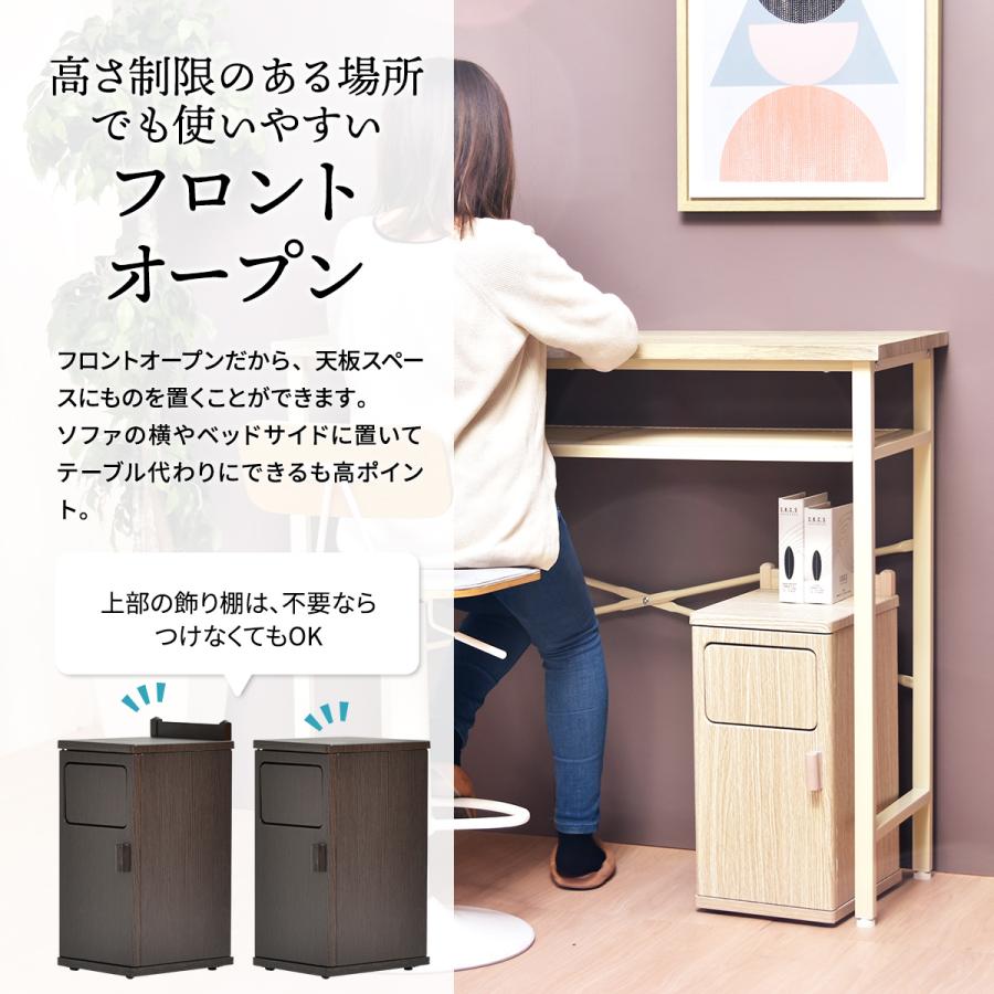 トラッシュボックス ロータイプ ONDB0103 ゴミ箱 20L ごみ箱 ダストボックス キャスター付き おしゃれ 取り換え簡単 ゴミ入れ 蓋つきゴミ箱 | B.Bファニシング | 08