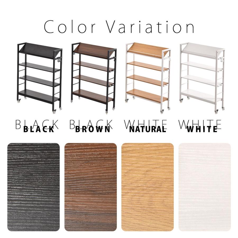 キャスター付 スリム収納ラック　棚KAKERU ONES0380 玄関収納 シンプルスタイル モダン 角型 木製 おしゃれ幅79cm 奥行28cm 高さ98.5cm 棚 ディスプレイ ラック | B.Bファニシング | 13
