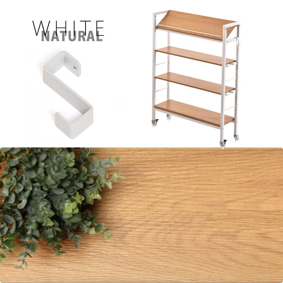キャスター付 スリム収納ラック　棚KAKERU ONES0380 玄関収納 シンプルスタイル モダン 角型 木製 おしゃれ幅79cm 奥行28cm 高さ98.5cm 棚 ディスプレイ ラック | B.Bファニシング | 02