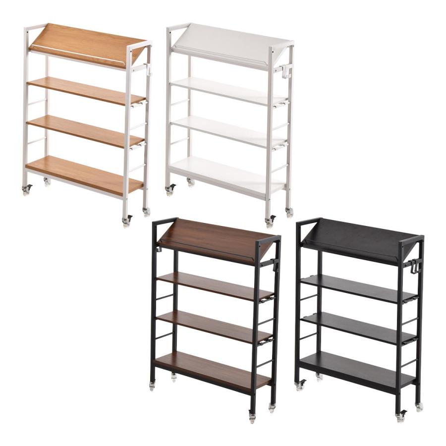 キャスター付 スリム収納ラック　棚KAKERU ONES0380 玄関収納 シンプルスタイル モダン 角型 木製 おしゃれ幅79cm 奥行28cm 高さ98.5cm 棚 ディスプレイ ラック | B.Bファニシング | 19