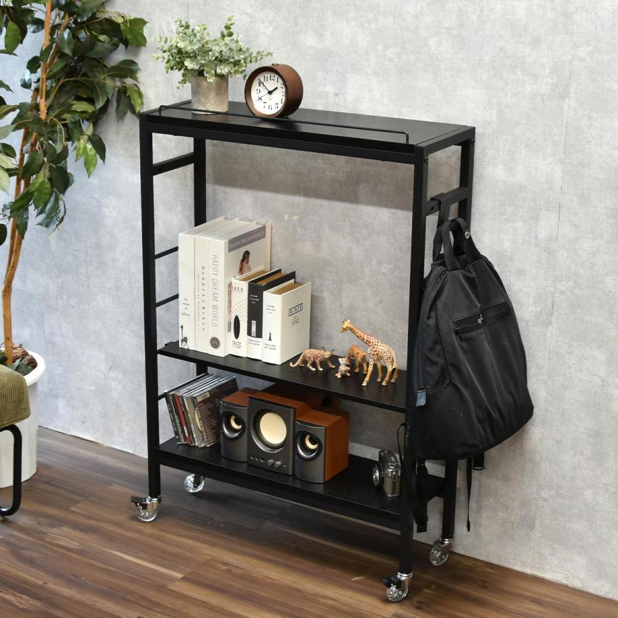 キャスター付 スリム収納ラック　棚KAKERU ONES0380 玄関収納 シンプルスタイル モダン 角型 木製 おしゃれ幅79cm 奥行28cm 高さ98.5cm 棚 ディスプレイ ラック | B.Bファニシング | 14