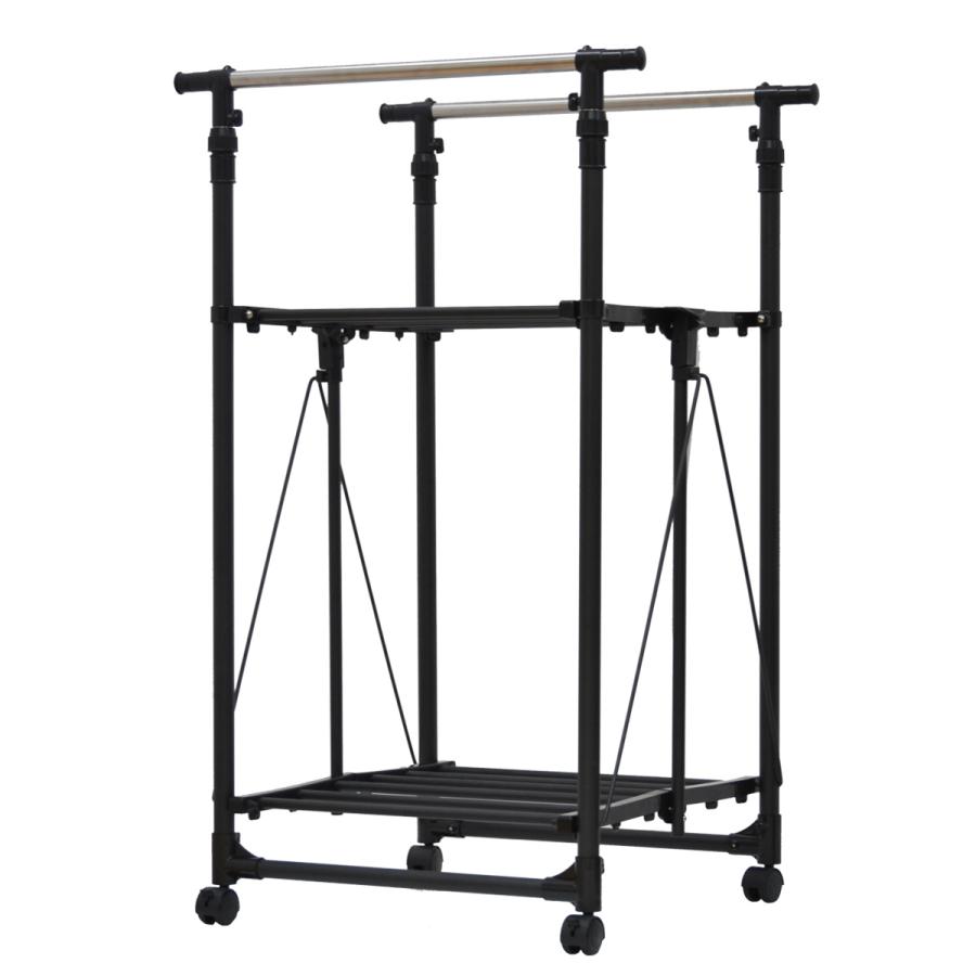 ワンタッチ収納洗濯物干しラック ONLR-0040 折りたたみ 洗濯物干し ホワイト ランドリー 室内 ベランダ ステンレス スチール | B.Bファニシング | 01