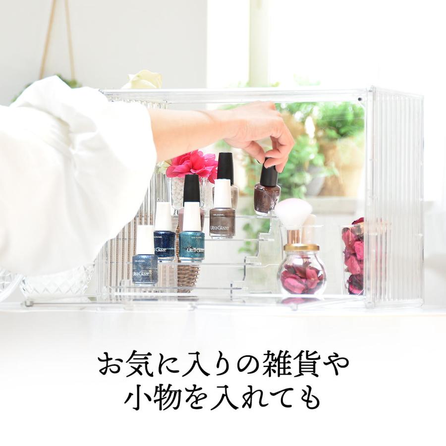 マルチクリアボックス(2個セット)  ONLS0131 4ステージタイプ/シェルフタイプ リビング雑貨 ディスプレイボックス コレクションケース フィギュアケース | B.Bファニシング | 15