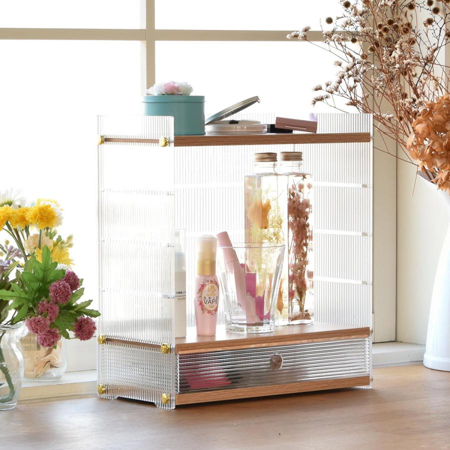 アクリル 引出し収納棚 1段 ONLS0345 アクリル収納 リビング収納 シンプルスタイル モダン 角型 アクリル ラック アクリルラック 透明ラック | B.Bファニシング | 19