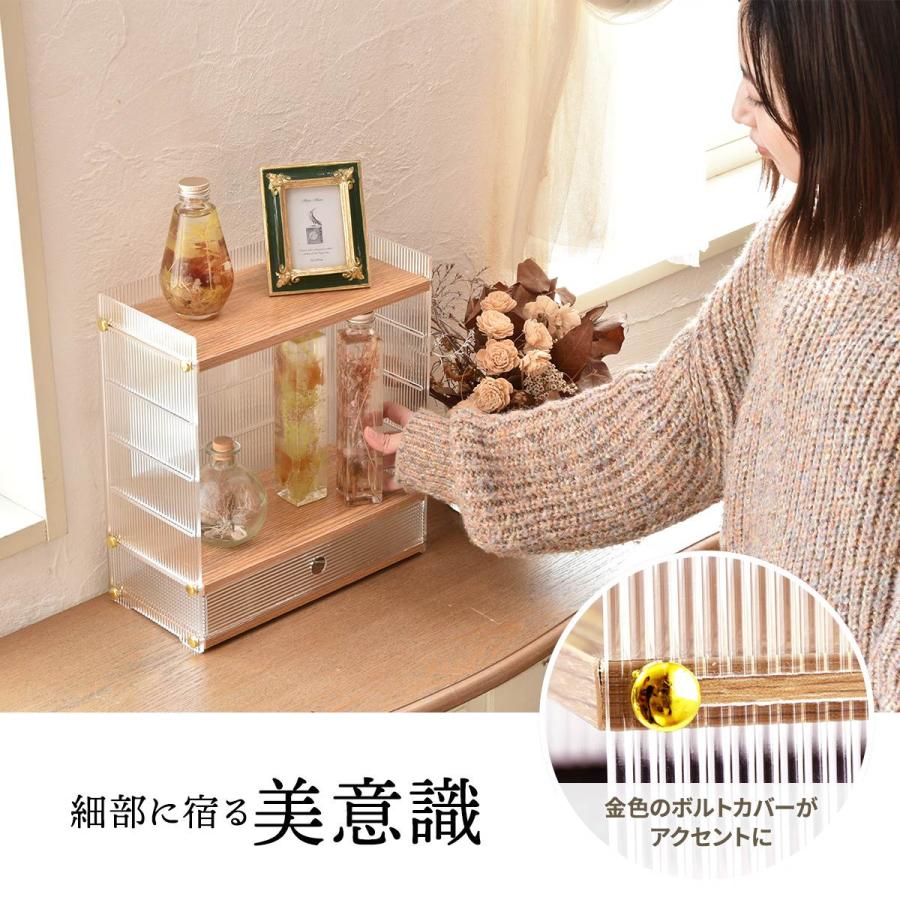 アクリル 引出し収納棚 1段 ONLS0345 アクリル収納 リビング収納 シンプルスタイル モダン 角型 アクリル ラック アクリルラック 透明ラック | B.Bファニシング | 06