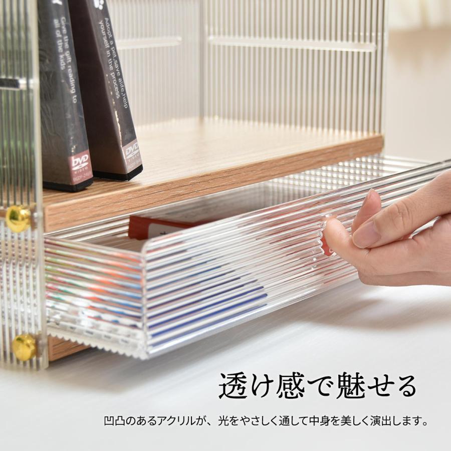 アクリル 引出し収納棚 1段 ONLS0345 アクリル収納 リビング収納 シンプルスタイル モダン 角型 アクリル ラック アクリルラック 透明ラック | B.Bファニシング | 10