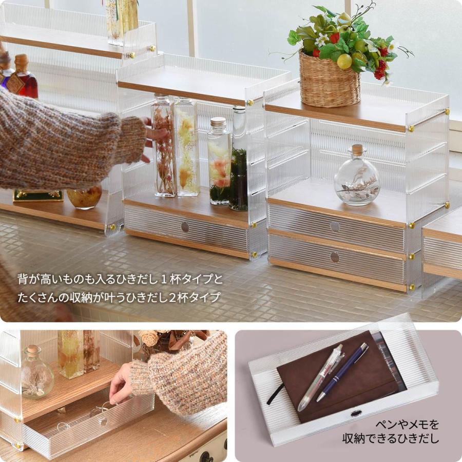 アクリル 三角収納棚 3段 ONLS0347 アクリル収納 リビング収納 シンプルスタイル モダン 角型 アクリル ラック アクリルラック 透明ラック | B.Bファニシング | 16