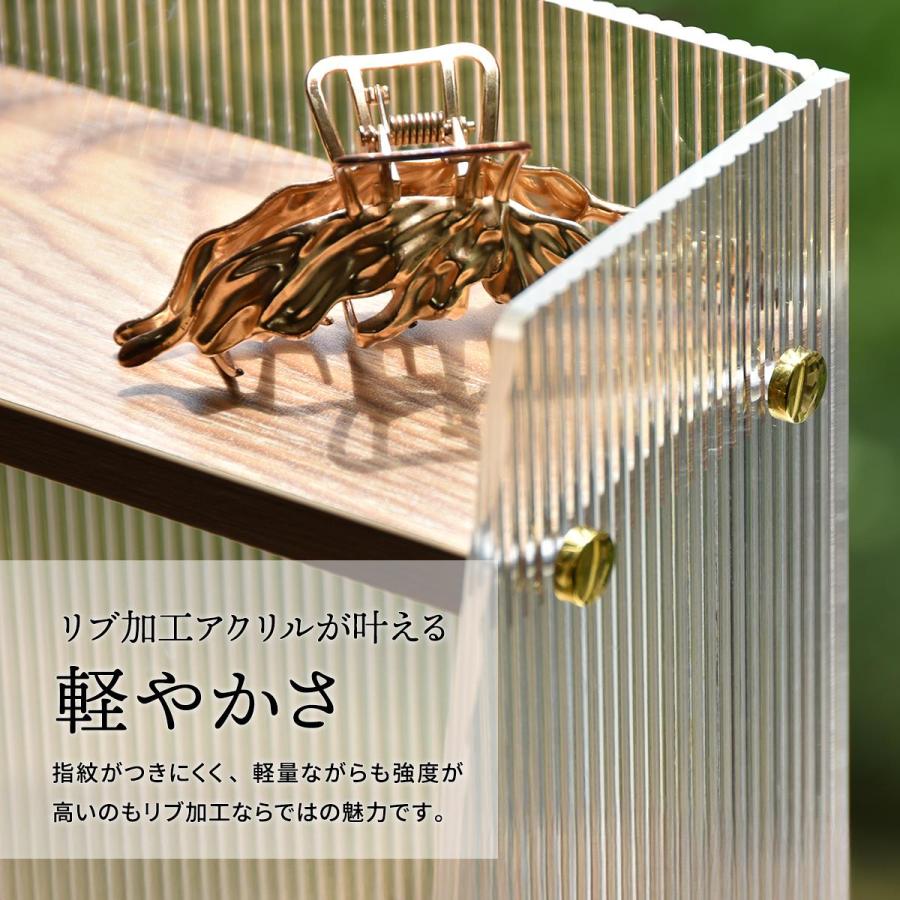 アクリル 三角収納棚 3段 ONLS0347 アクリル収納 リビング収納 シンプルスタイル モダン 角型 アクリル ラック アクリルラック 透明ラック | B.Bファニシング | 04