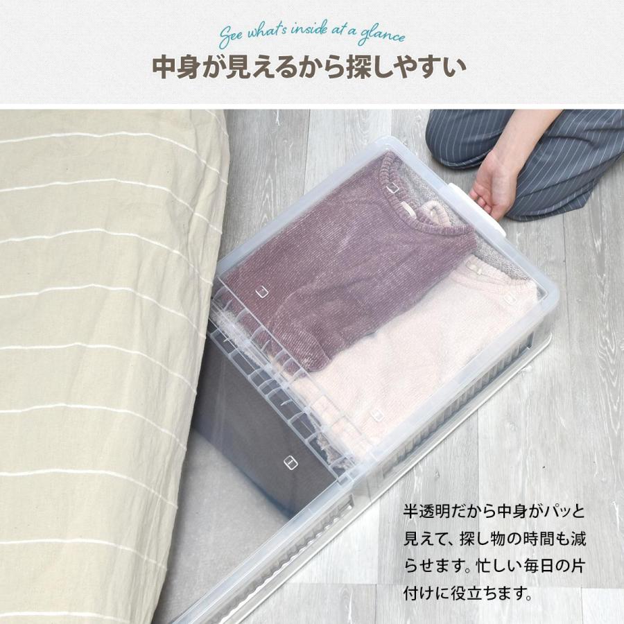 折りたたみベッド下収納ボックス BENRY ONLS0356 2個セット 単品  リビング収納 シンプルスタイル モダン 角型 プラスチック | B.Bファニシング | 12