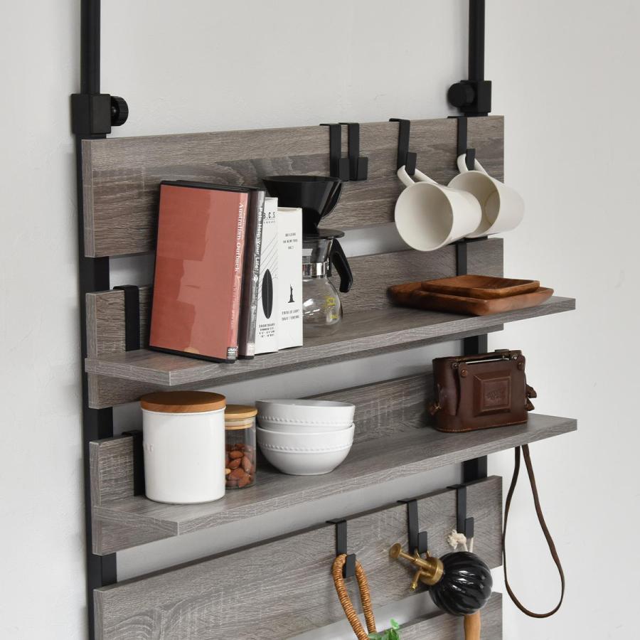 壁面収納ラック　WALLE　幅80 ONLS0384 突っ張りラック リビング収納 シンプルスタイル モダン 角型 木製 便利幅45cm 奥行29cm 高さ180cm | B.Bファニシング | 16