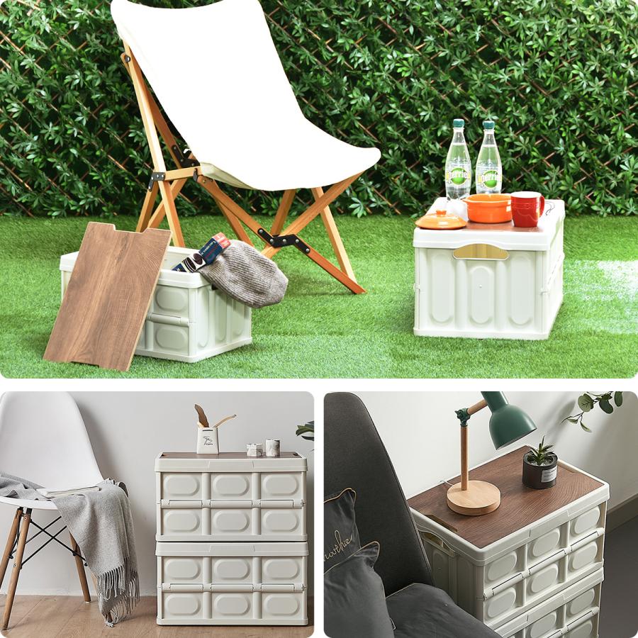 Asoby 天板付き 折りたたみBOX ONOD0111PLWHT 30L ケース キャンプ アウトドア レジャー コンテナボックス ストレージ |  | 05