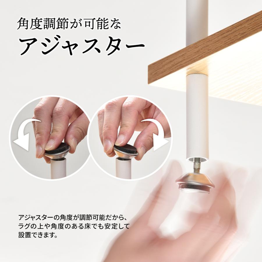 W サイドテーブル ONST0204 S字サイドテーブル S字ラック ５の字サイドテーブル 木目調 ソファーサイド ベッドサイド | B.Bファニシング | 07