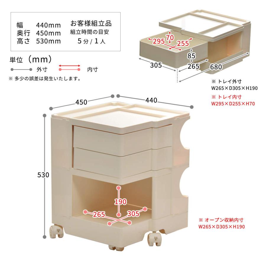REP 2ドロワーワゴン RELS0218 プラスチック ワゴン 収納 ドロワー キャスター付き ストッパー付き リビング ダイニング 子供部屋 キッチン デスク マルチワゴン | B.Bファニシング | 20