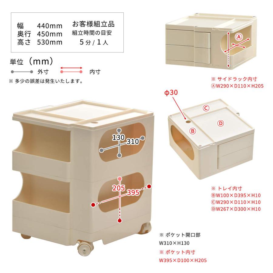 REP 2ドロワーワゴン RELS0218 プラスチック ワゴン 収納 ドロワー キャスター付き ストッパー付き リビング ダイニング 子供部屋 キッチン デスク マルチワゴン | B.Bファニシング | 21