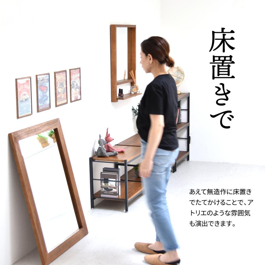 ZAGA　フラットフレーム壁掛けミラー ZAMI0136MOBRN ZAMI0136 ミラー ヴィンテージ モダン 角型 木製 おしゃれ 鏡 壁掛け ミラー 木製フレーム | B.Bファニシング | 07