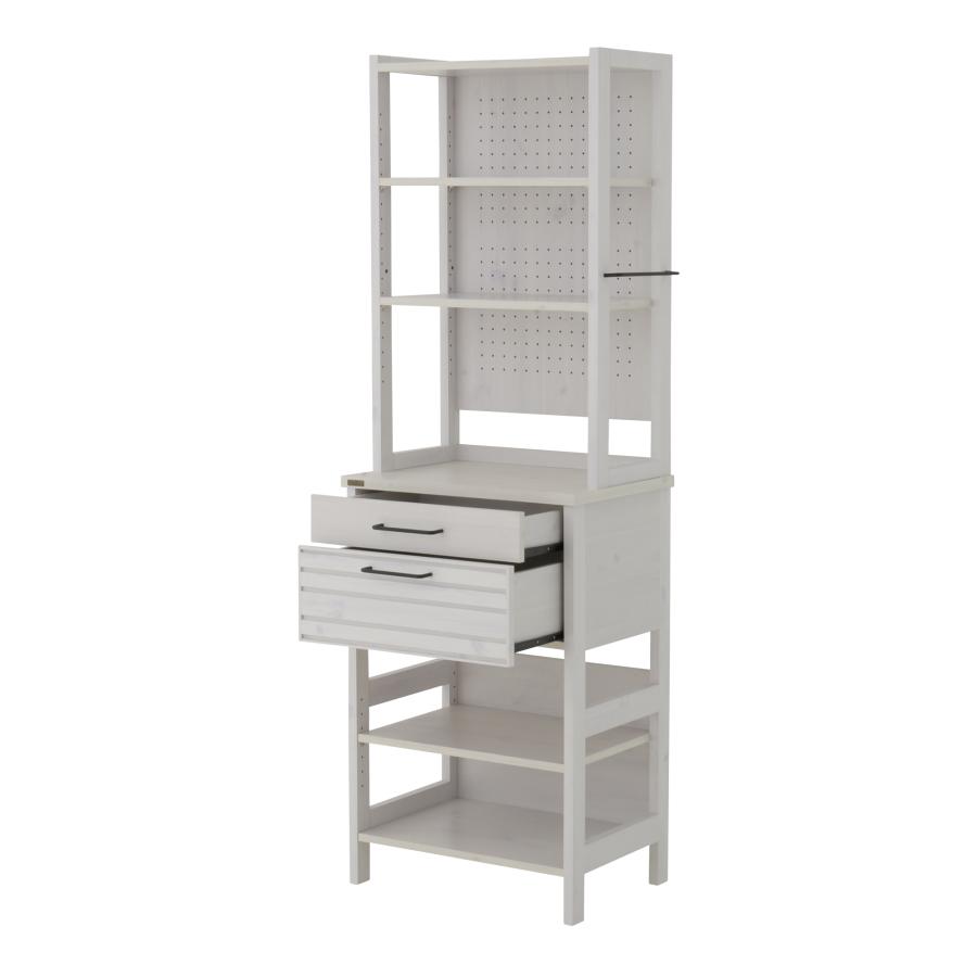 LAFIKA（ラフィカ）キッチンラック ハイタイプ 幅60cm LF180-60HC リビング キッチン チェスト 棚 収納 引き出し 有孔ボード | 4FUL | 14