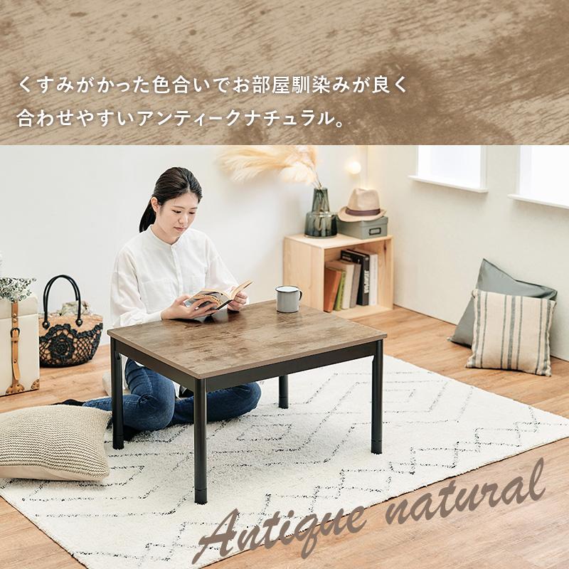 こたつ＋うす掛け布団 ２点セット アルテナビケ ARTENABIQUE コタツテーブル 幅75cm オールシーズン 掛布団 ARTENA7560ANABIQUE7560 ARTENA7560BIQUE7560 | HAGiHARA | 16