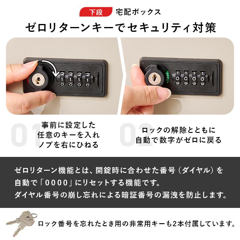 宅配ボックス LPS-4991 ガーデン 収納 シンプルスタイル モダン 角型 スチール おしゃれ 玄関家具 不在ボックス 郵便受け ポスト | HAGiHARA | 13
