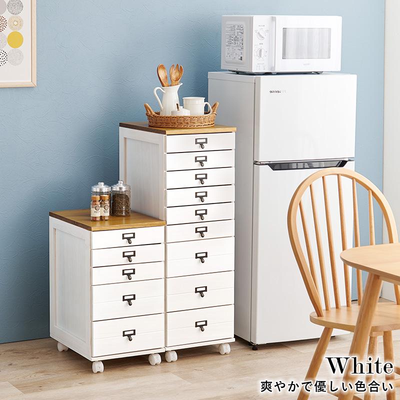 チェスト MCH-6470 多段チェスト 収納 リビング ダイニング 和室 木目調 キャスター付き 天然木 木製 インテリア | HAGiHARA | 03