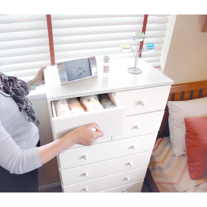 チェスト （ホワイト） MCH-6893WH 収納 タンス 衣類収納 引き出し 天然木 木製 軽量 インテリア 幅87cm | HAGiHARA | 15