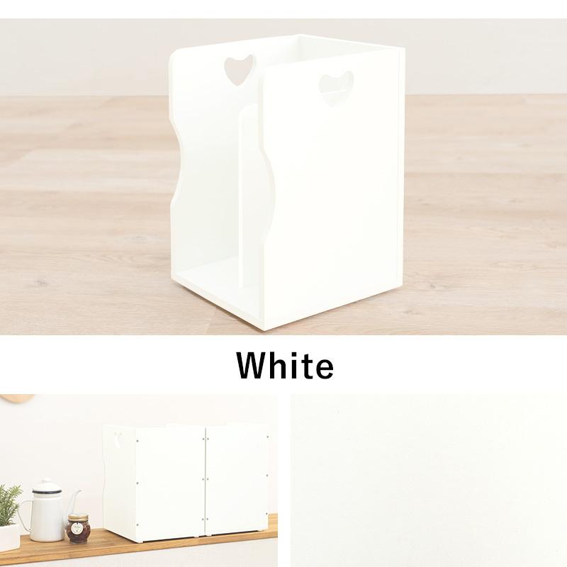 ブックスタンド ４個組 MM-6805-S シンプル ナチュラル 本棚 収納 スリム ハート デスク収納 卓上収納 スタッキング式 | HAGiHARA | 05