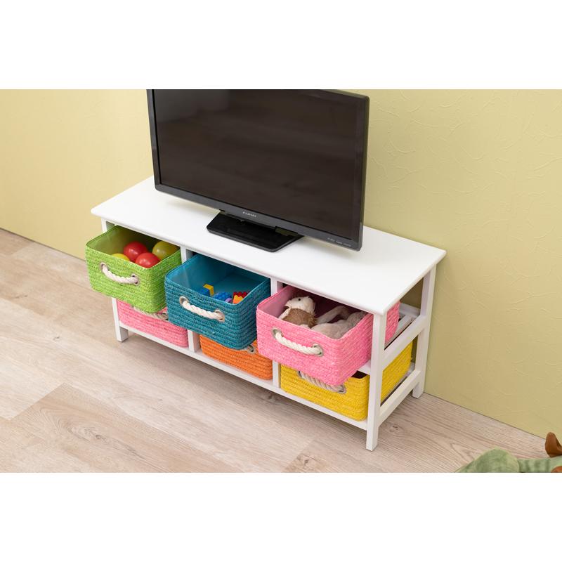 HAGiHARA TV台 MN-5516 テレビ台 バスケット 収納 ローボード