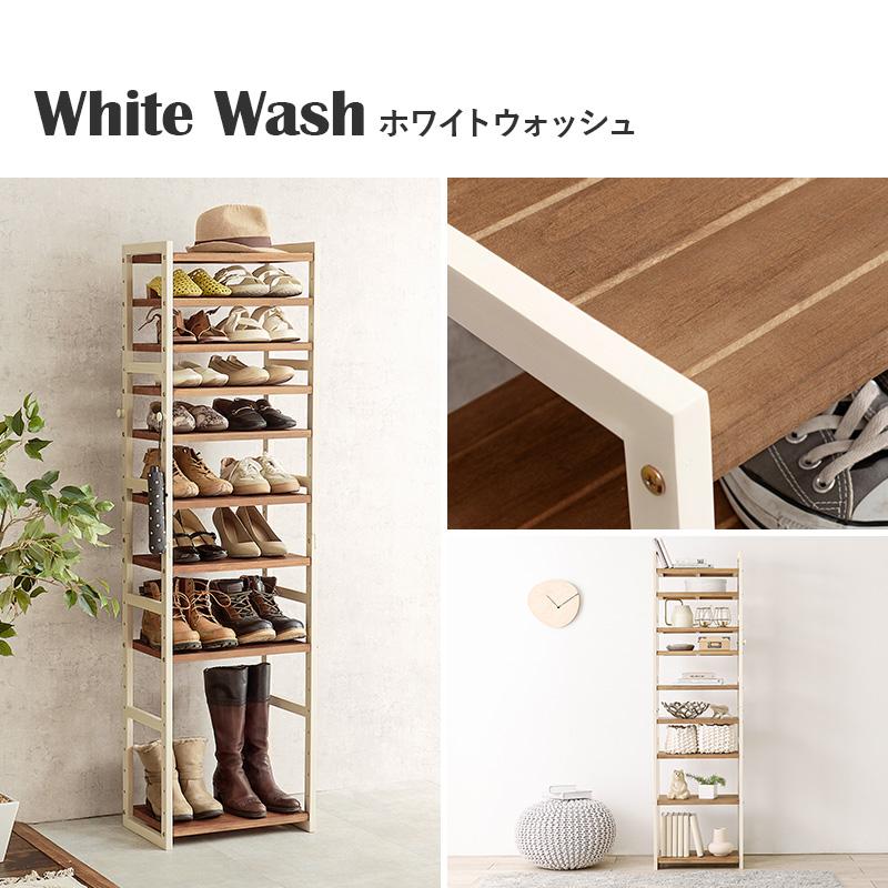 シューズラック MSS-6716 玄関収納 木製 下駄箱 スリッパラック 収納 棚 おしゃれ シューズボックス 大容量 オープンラック 収納棚 ラック 9段 | HAGiHARA | 02