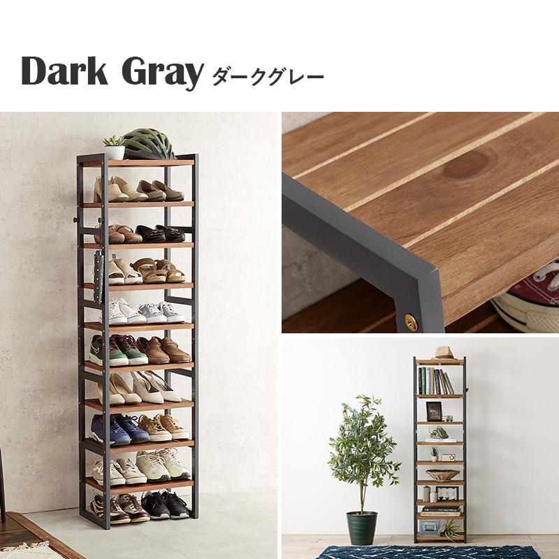 シューズラック MSS-6716 玄関収納 木製 下駄箱 スリッパラック 収納 棚 おしゃれ シューズボックス 大容量 オープンラック 収納棚 ラック 9段 | HAGiHARA | 01