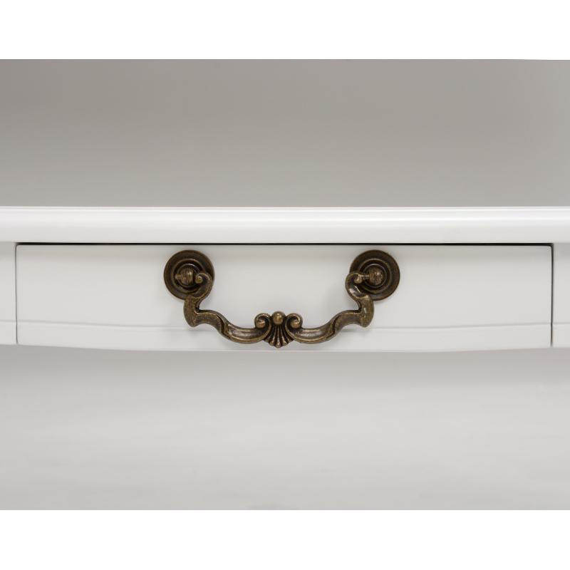 フェミニンシリーズ　折れ脚テーブル (ホワイト) MT-6031WH デスク 机 ちゃぶ台 引き出し付 猫脚 折りたたみ 幅100 | HAGiHARA | 02