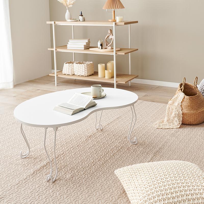 テーブル MT-6639WH センターテーブル リビングテーブル 折れ脚 ビーンズテーブル ワンルーム 韓国風 | HAGiHARA | 11