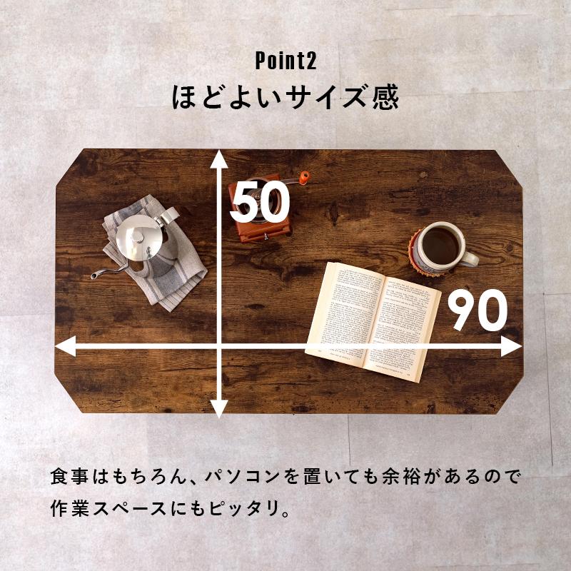 折れ脚テーブル MT-6861 机 テーブル リビングテーブル サイドテーブル センターテーブル 折り畳み 収納 コンパクト スタイリッシュ | HAGiHARA | 06