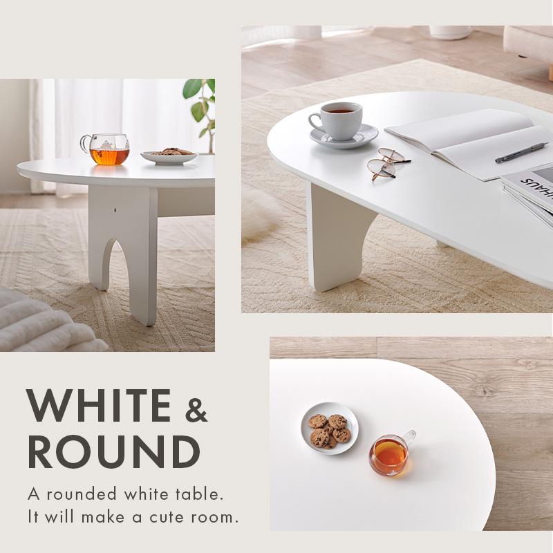 テーブル MT-6929WH MT-6929 センターテーブル 作業テーブル シンプル 便利 机 天然木 リビング ダイニング 家具 つくえ デスク ワンルーム ホワイト | HAGiHARA | 02