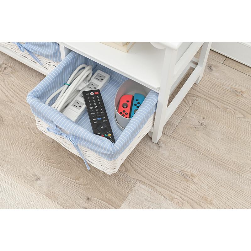テレビ台（ホワイト） MTV-5782WH ローボード TV台 収納 バスケット付 完成品 インテリア 幅100cm | HAGiHARA | 16