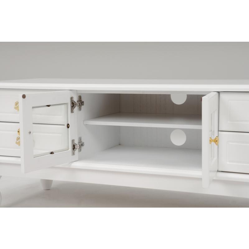 シンプルなテレビ台 HAGiHARA（萩原） テレビ台 MTV-6847WH ローボード テレビ台 収納 猫脚