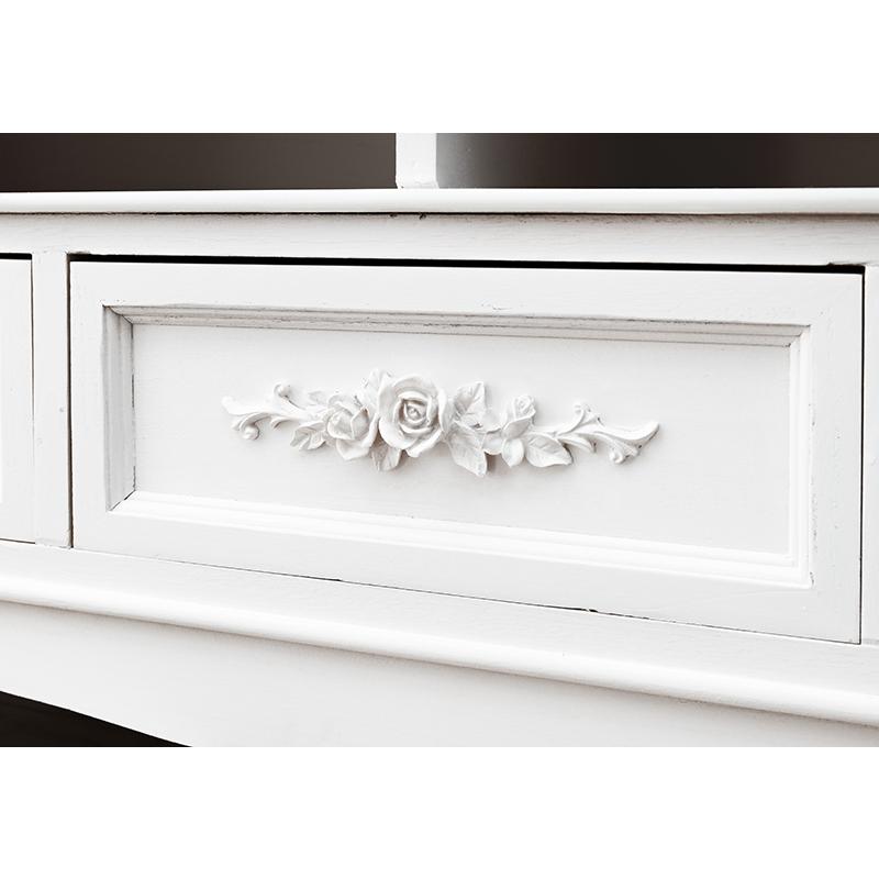 TV台（ホワイト） MTV-8193-WH ローボード テレビ台 収納 引き出し完成品 インテリア 薔薇 幅105cm | HAGiHARA | 13