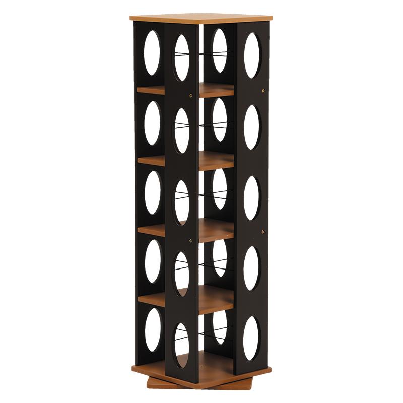 HAGiHARA 回転ラック MUD-7180 本棚 マガジンラック 書斎 リビング