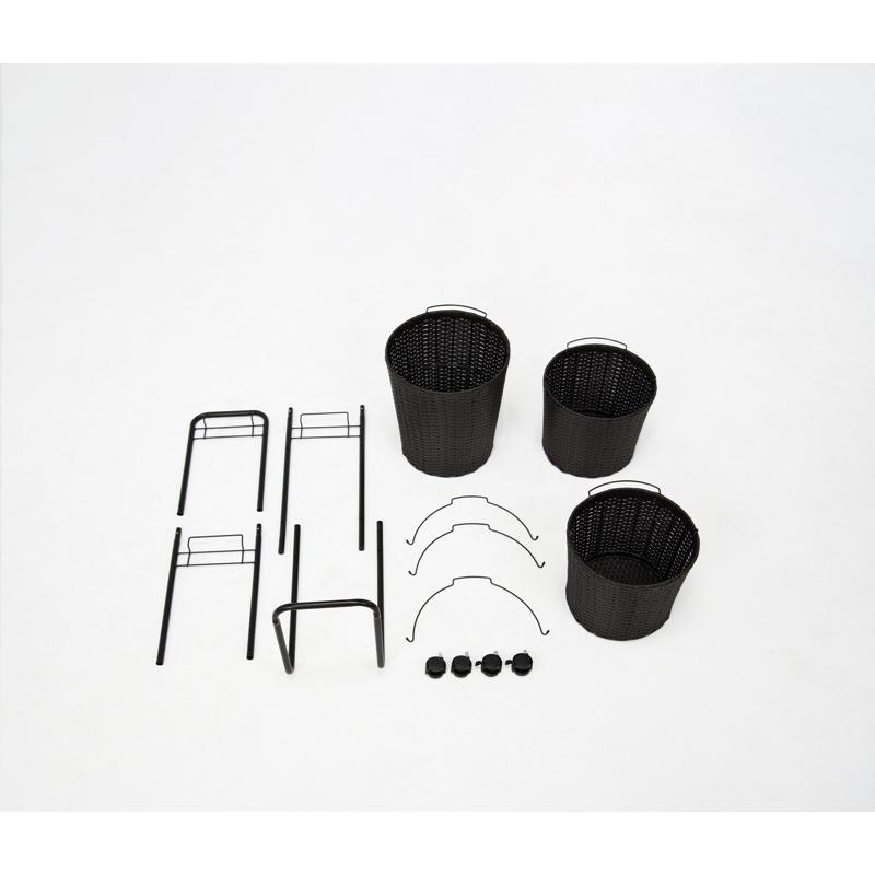 ランドリーラック RAN-2432 かご 収納 おしゃれ ラタン調 スリム キャスター付 ラック | HAGiHARA | 20