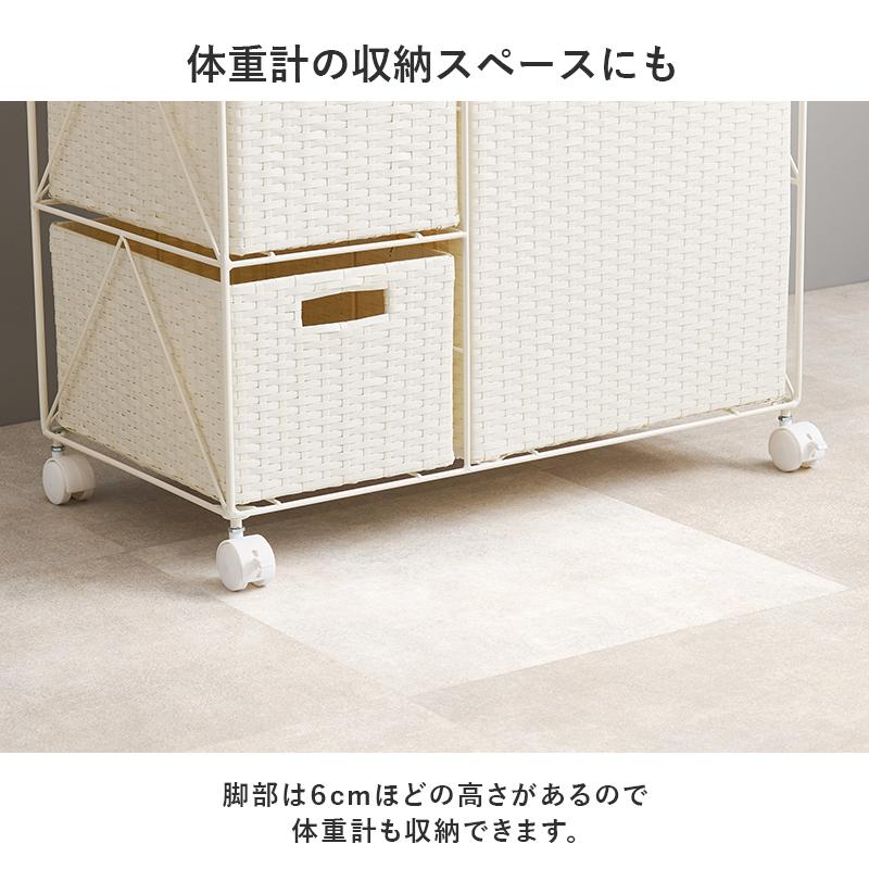 ランドリー RAN-2458 ランドリーバスケット 洗濯カゴ 洗濯物入れ 収納 ランドリーラック バスケット キャスター付き カゴ チェスト | HAGiHARA | 12