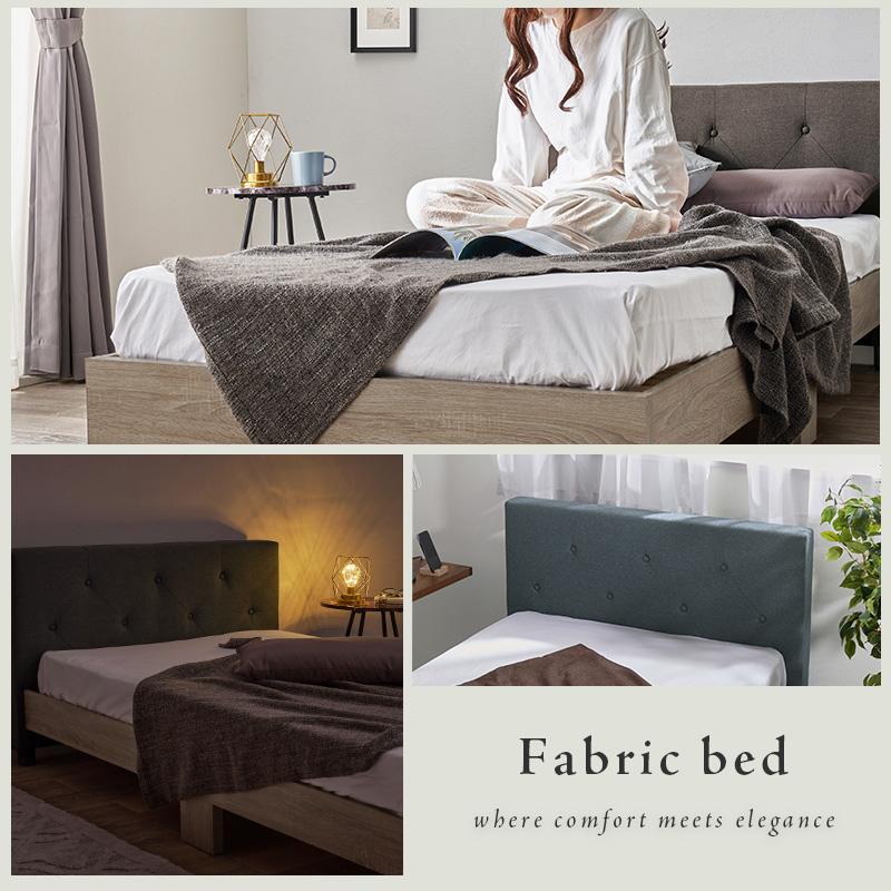 マットレス付シングルベッド RB-17173302S シングル ベッド ファブリック ヘッドボード付き スノコベッド 寝具 寝室 新生活 ポケットコイルマットレス付き | HAGiHARA | 07