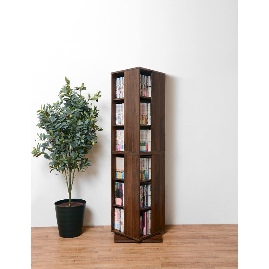 回転コミックラック RCC-1024 収納 漫画 マガジン 本棚 CD 大容量 360度 スリム コンパクト 便利 整頓 | HAGiHARA | 13