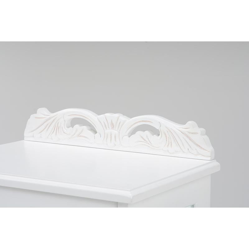 ヴィオレッタシリーズ ガラスキャビネット RCC-1234AW アンティークホワイト ホワイト 白 収納 キャビネット | HAGiHARA | 02