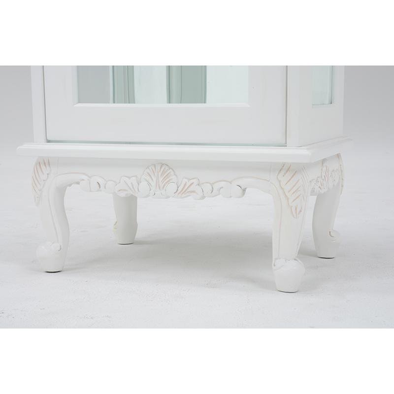 ヴィオレッタシリーズ ガラスキャビネット RCC-1234AW アンティークホワイト ホワイト 白 収納 キャビネット | HAGiHARA | 05