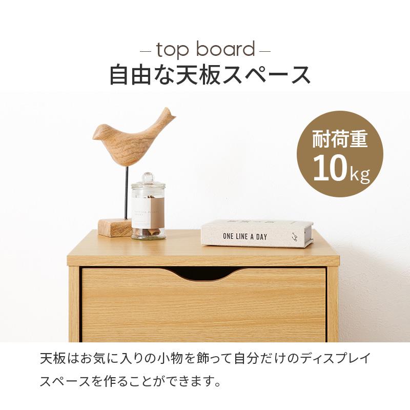 キャスター付きチェスト RCC-1551 収納 木製 引き出し 衣類 深型 リビング デスク 書斎 オフィス 子供部屋 | HAGiHARA | 16