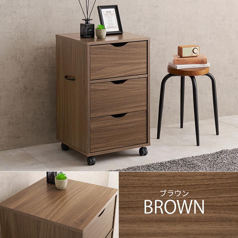 キャスター付きチェスト RCC-1551 収納 木製 引き出し 衣類 深型 リビング デスク 書斎 オフィス 子供部屋 | HAGiHARA | 01