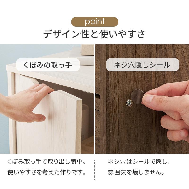キャスター付きチェスト RCC-1552 収納 木製 引き出し 衣類 深型 リビング デスク 書斎 オフィス 子供部屋_13